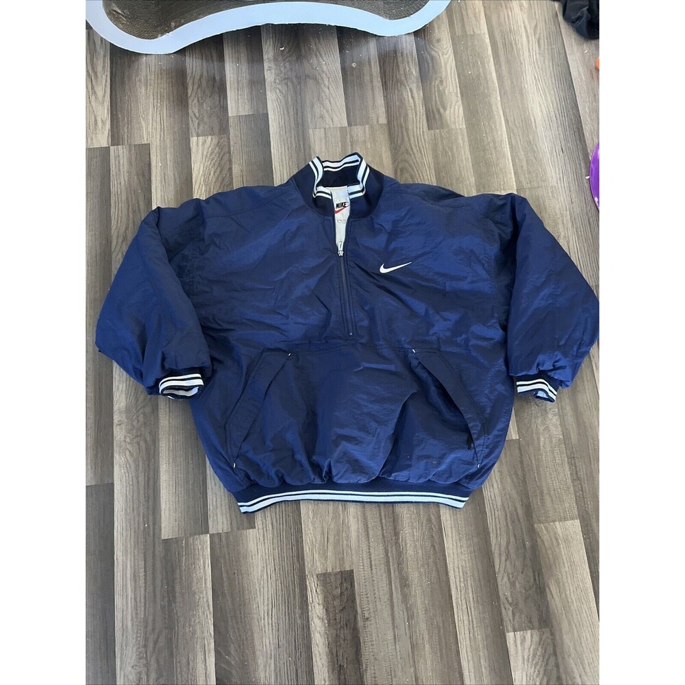 Vintage Nike Zip Up Puffer Coat Blue Men’s Size XXL‎